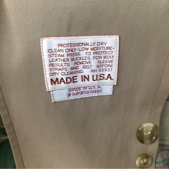 Marshall Field’s Vintage Tan Trench Coat Men’s 36 short​​​ - Picture 9 of 9